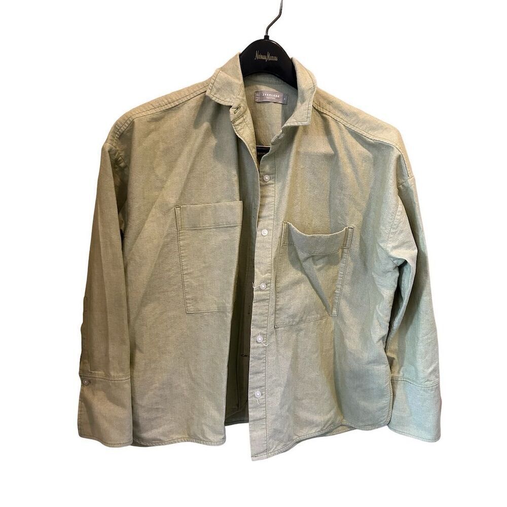 Everlane Men sage green  Button-Up‎ Shirt Size S Long Sleeve Relaxed Fit
